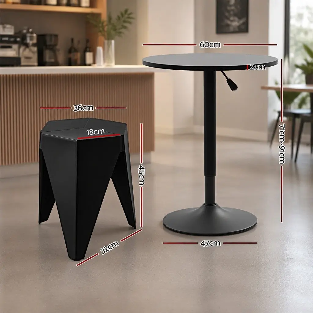 Bar Stools and Table Set 3-Piece