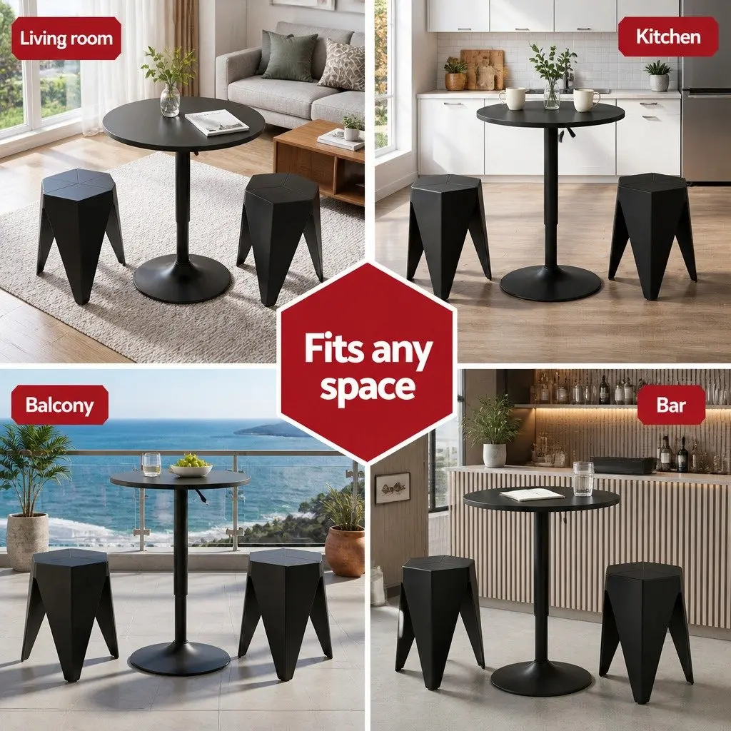 Bar Stools and Table Set 3-Piece