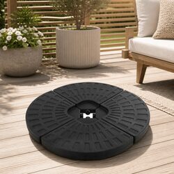 Outdoor Umbrella Base Stand 48cm 4 Plate Cantilever Fillable Water Stabiliser