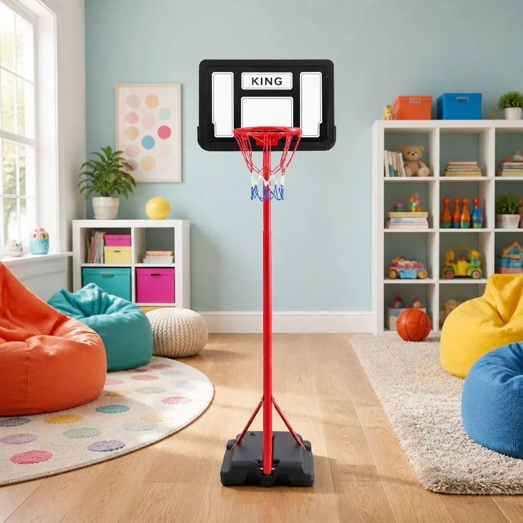 Kids Basketball Hoop Stand System Adjustable for Play 1.15m to 1.6m