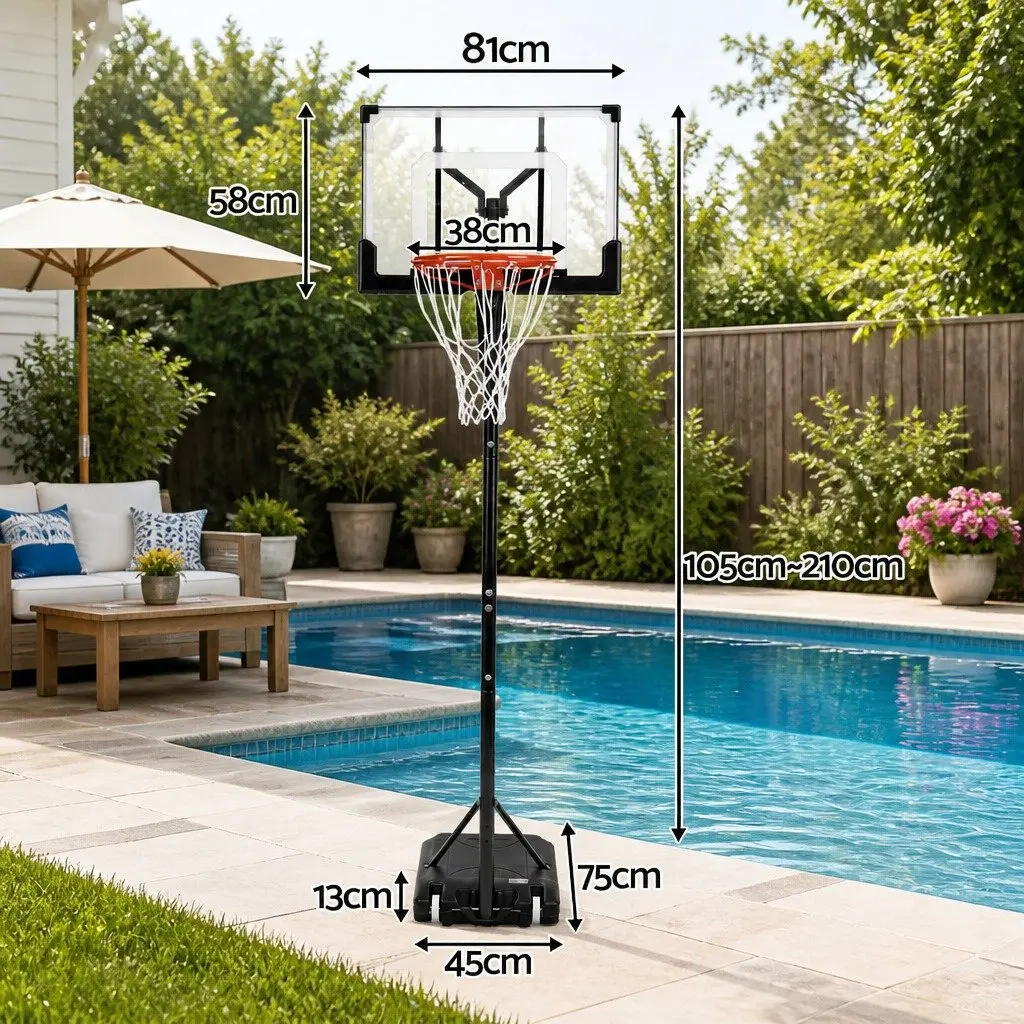 Adjustable Portable Basketball Goal System
