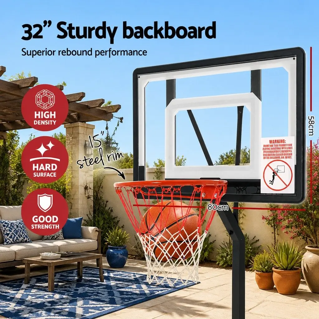 Basketball Hoop Stand System Adjustable 2.1m to 2.6m Portable Kids Youth Pro