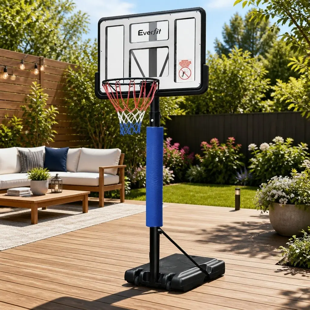 Basketball Hoop Stand System Adjustable Height 2.45m to 3.05m Portable Acrylic Backboard for Indoor Outdoor Use