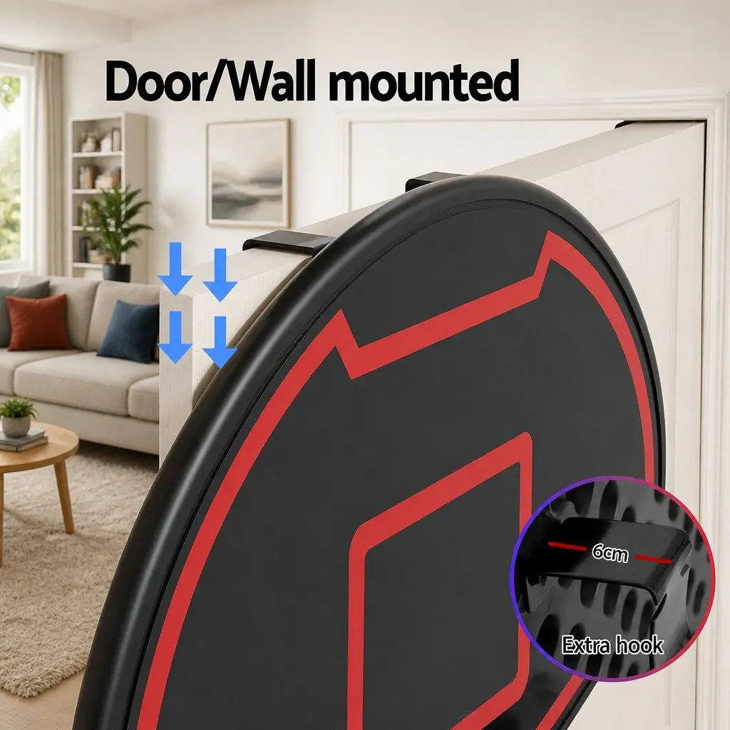 Basketball Hoop Wall Mounted 38 Inch Backboard for Kids Sports Black