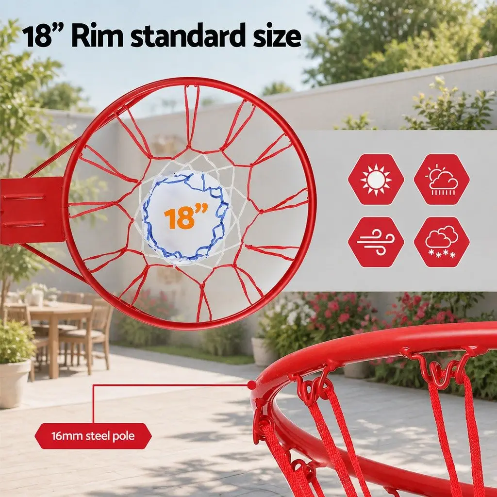 Outdoor Basketball Hoop with 45cm Rim