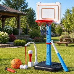 Kids Basketball Hoop and Baseball Set Specifications