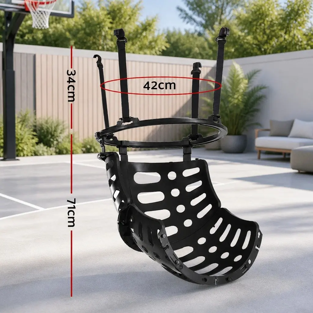 Basketball Hoop Rebounder Training Attachment for Shooting and Dribbling 71 x 37 x 42cm Black
