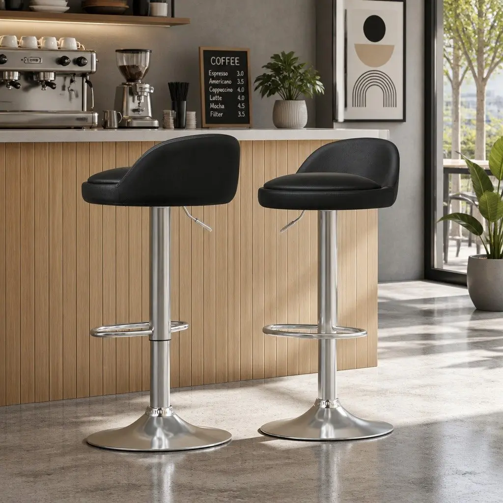 3-Piece Bar Table and Stools Set with Adjustable Heights