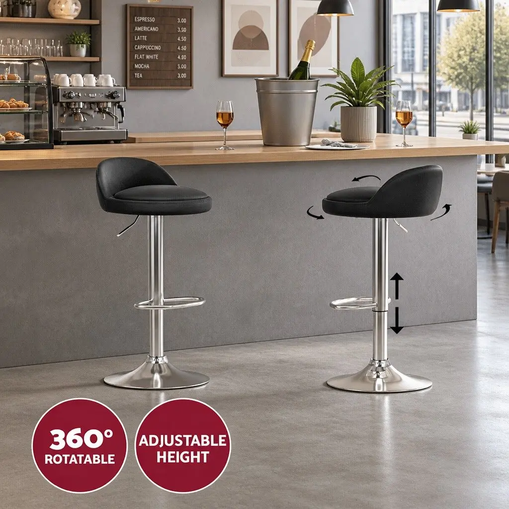3-Piece Bar Table and Stools Set with Adjustable Heights