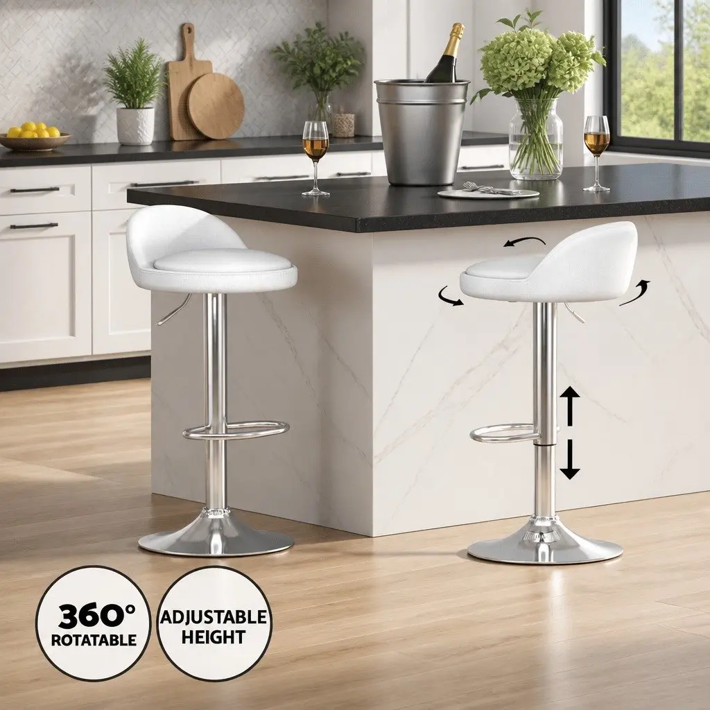 Bar Table and Stools Set Dining Desk Kitchen Chairs Cafe Pub White Contemporary