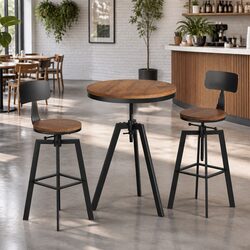 Specifications of 3-Piece Bar Table and Stool Set
