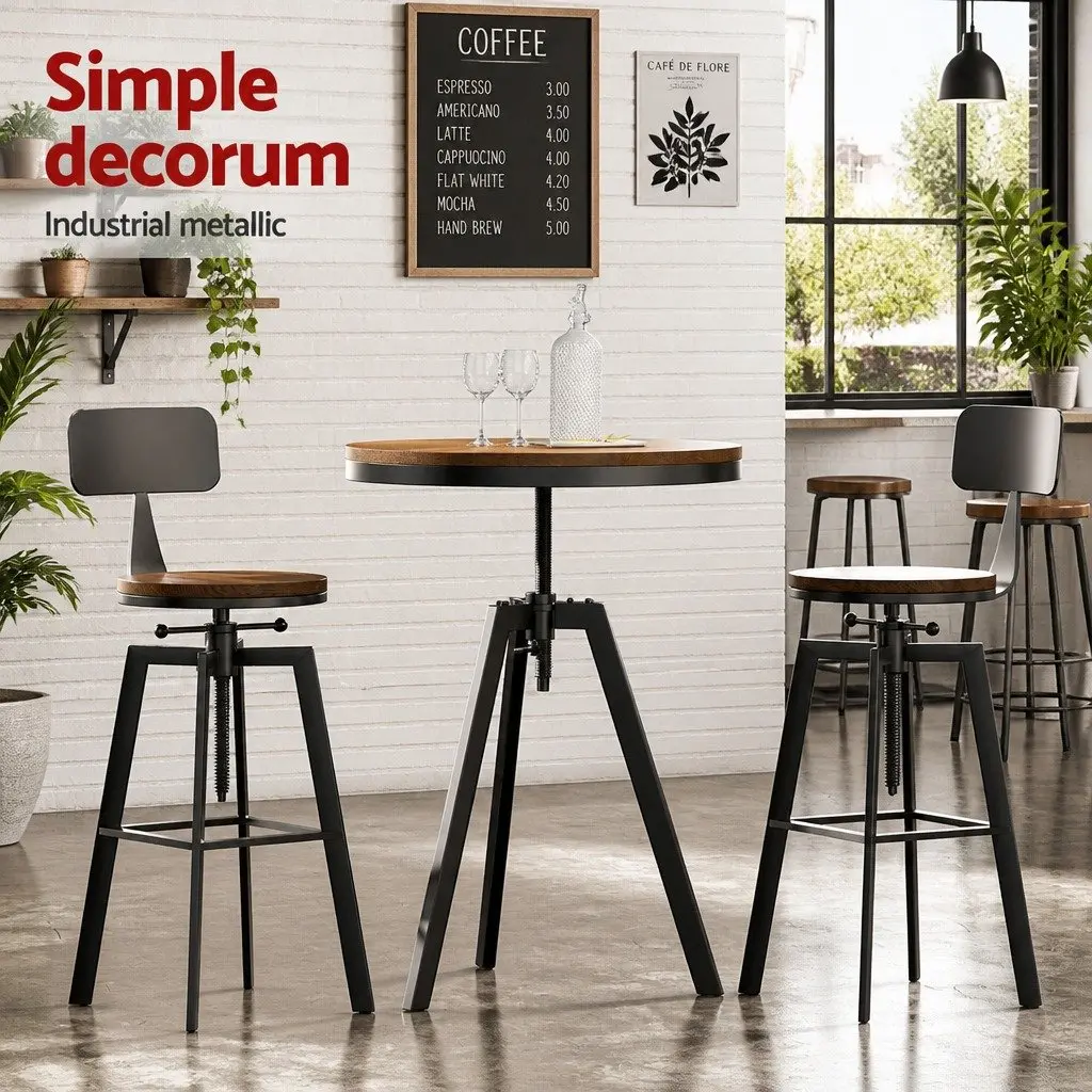 3-Piece Bar Table and Stool Set