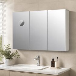 Detailed Specs of 90CM Bathroom Mirror Cabinet with Magnifying Glass
