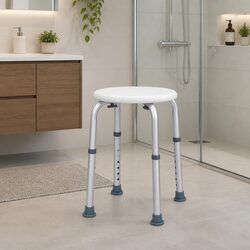Adjustable Shower Chair Specifications: 35.5-53cm Height Range