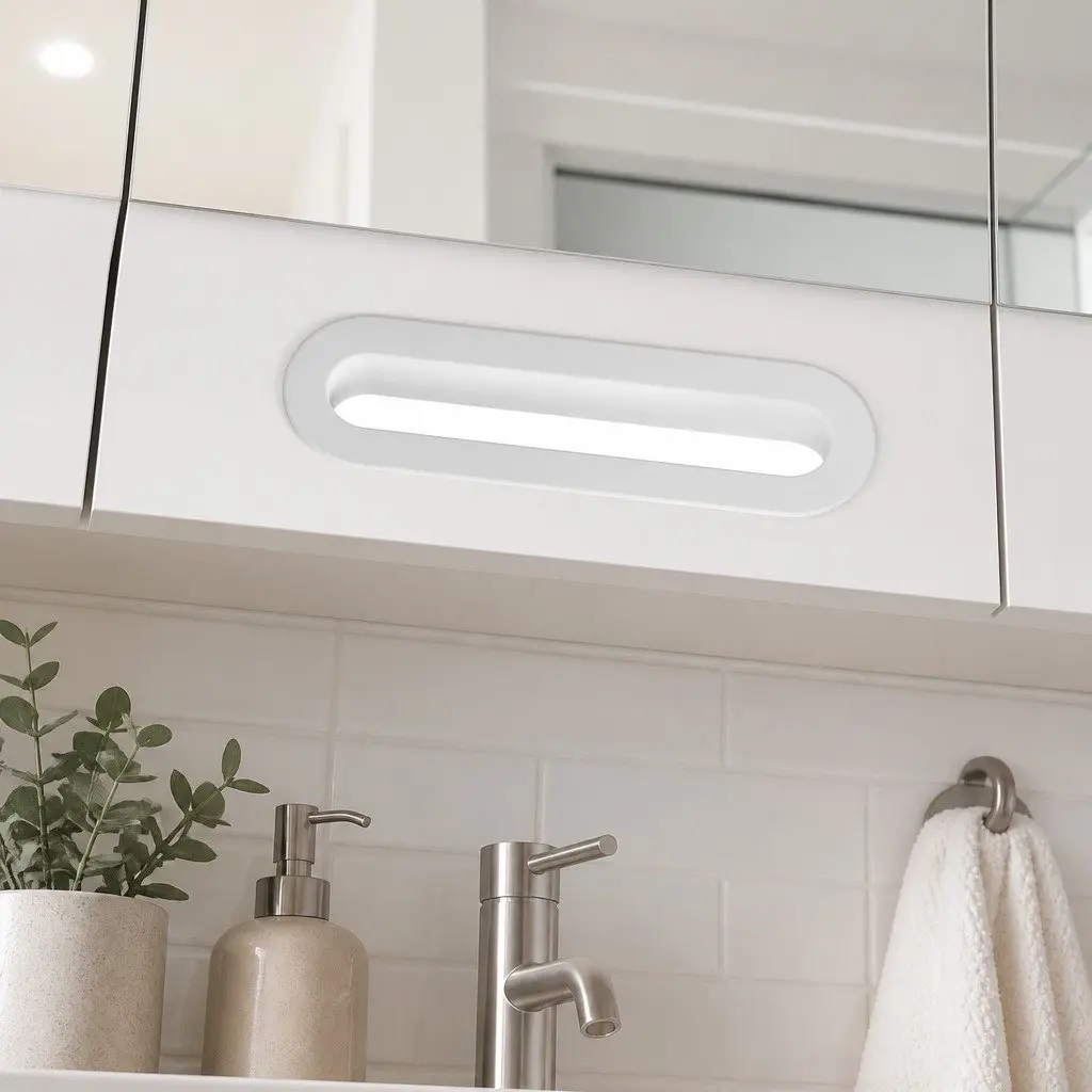 LED Bathroom Mirror Cabinet with 5X Magnification