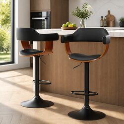 Bar Stools with Armrest and Adjustable Height - Specs Included
