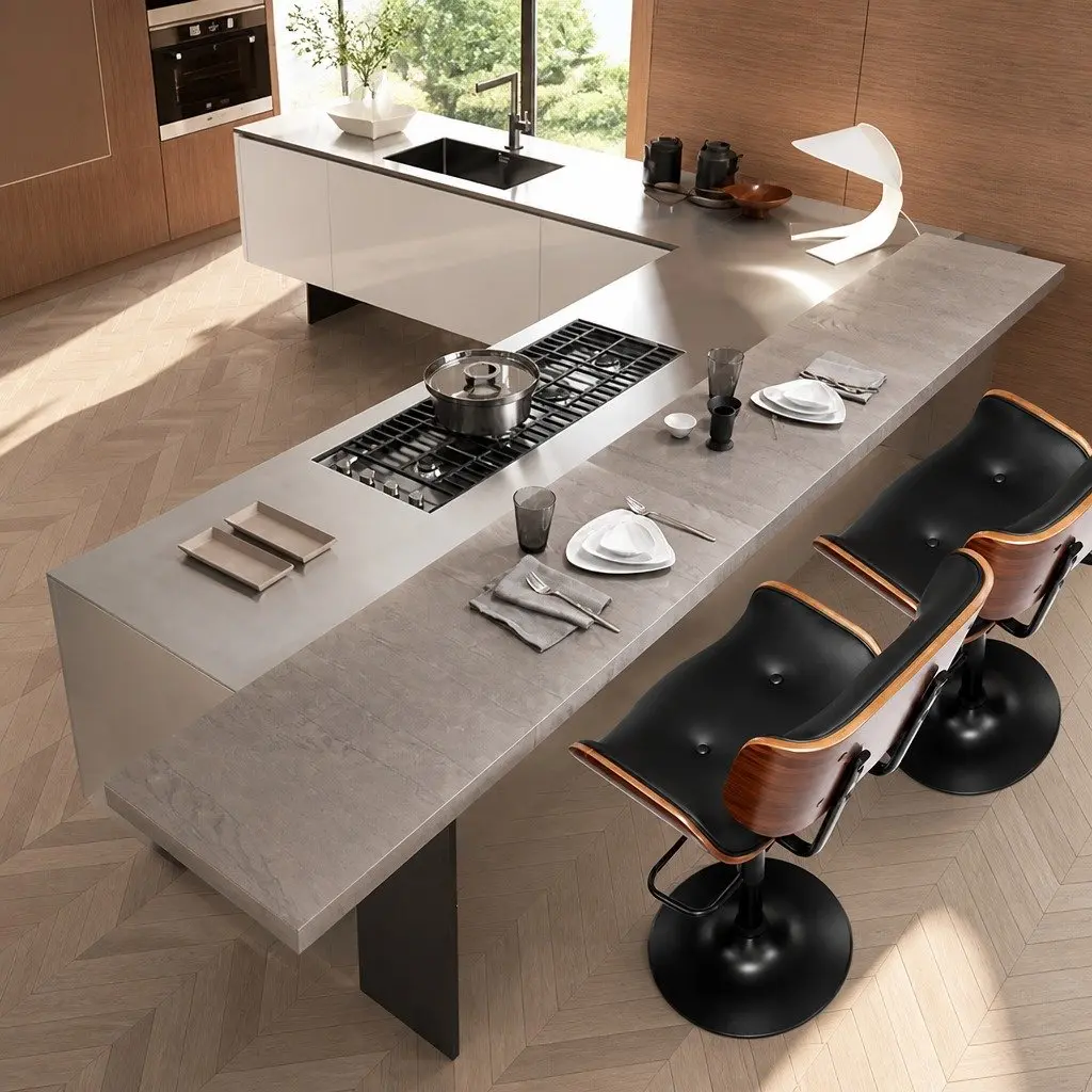 2x Adjustable Bar Stools with Swivel