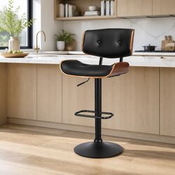 Gas Lift Bar Stool - Adjustable Height and Swivel Function