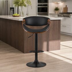 Adjustable Height Black Bar Stools - Specifications Inside