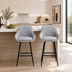 Grey Bar Stools Set of 2 - Dimensions and Specs Inside