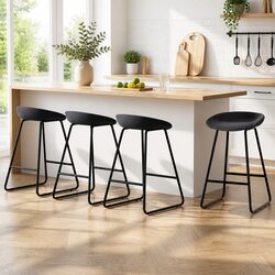 Bar Stools Set of 4 - Dimensions 46.5cm x 54cm x 76cm