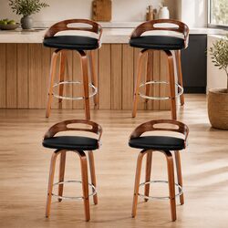 Specifications for Set of 4 Black Swivel Bar Stools