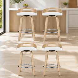 Bar Stools Specifications: Set of 4 Swivel Seats
