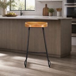 Specifications of Bar Stools: Tractor Seat Wooden Design Set of 2