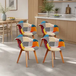 Specifications for Fabric Retro Dining Chairs Set of 4