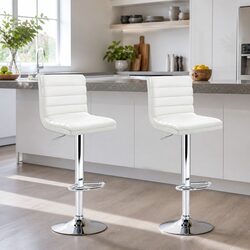 Specifications of White Padded Seat Bar Stools - 2 Pack