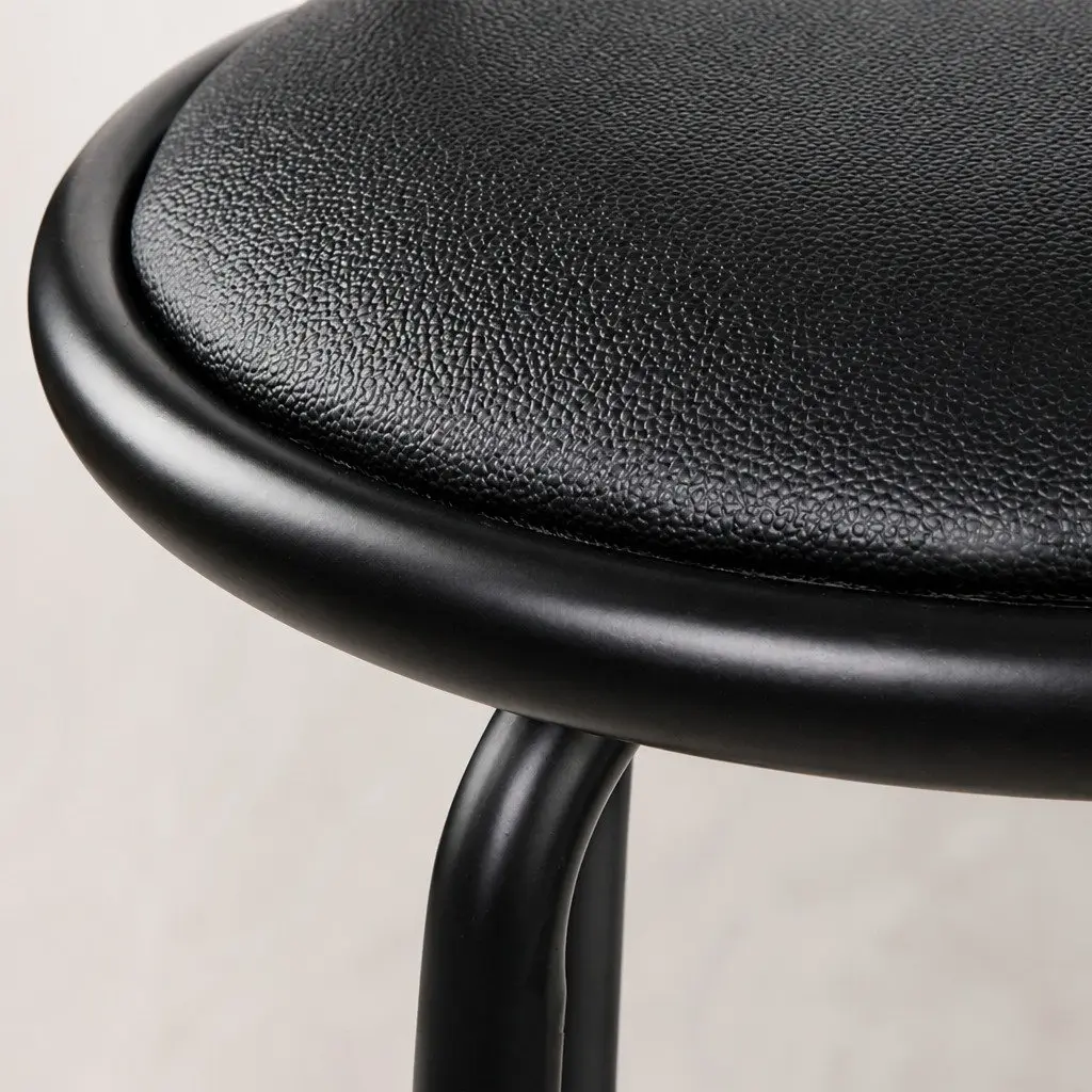 2 Black Swivel Bar Stools for Dining