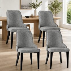 Specifications of Grey Linen High Back Dining Chairs Set of 4