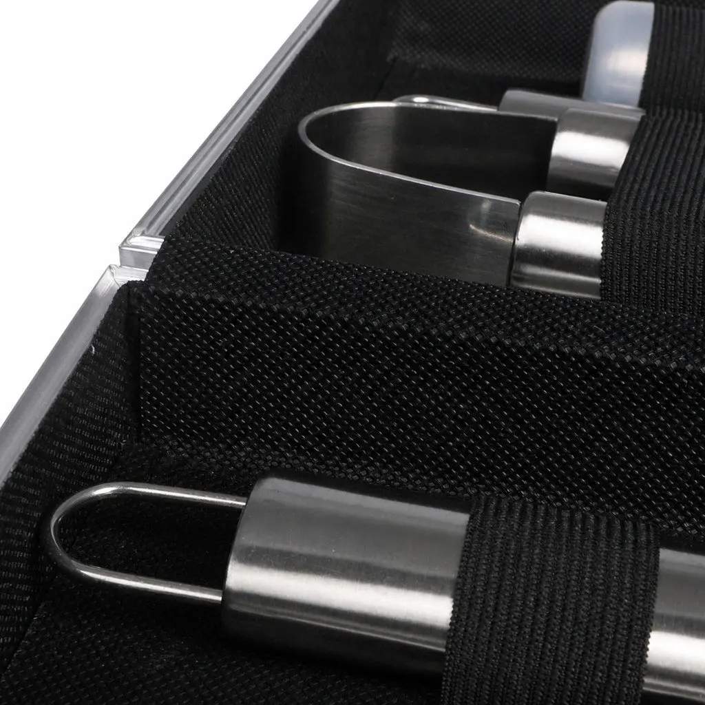 BBQ Tool Set for Outdoor Use 10 Piece Stainless Steel with Aluminium Case
