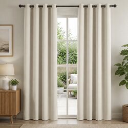Dimensions and Specs for Beige Eyelet Blockout Curtains