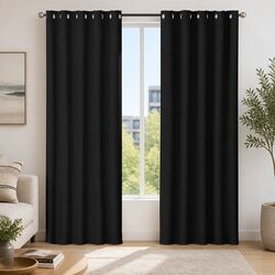 Blackout Curtains 180x213cm - 2 Panels Thermal Insulation