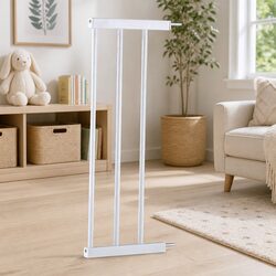 Baby Safety Gate Adjustable Expandable Pet Barrier Pressure Mounted White 76cm