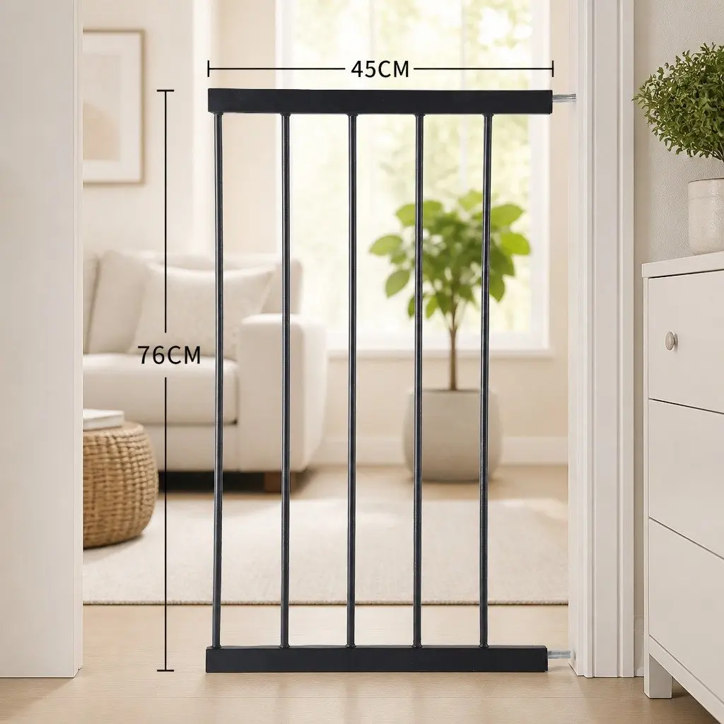 Black Extension Panel for Pressure Mounted Baby Safety Gate 45cm
