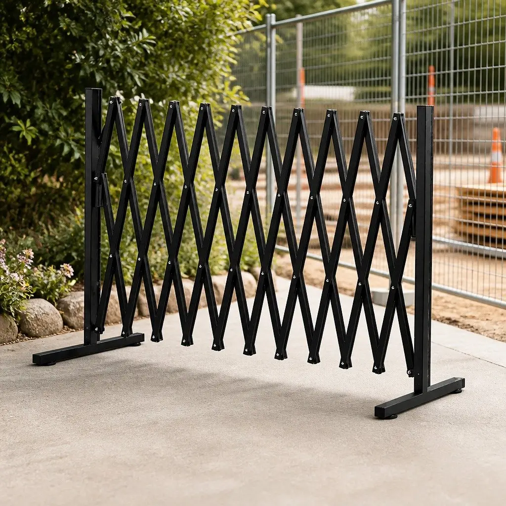 Expandable Safety Barrier Gate Aluminium Fence Work Site 46-330cm Portable