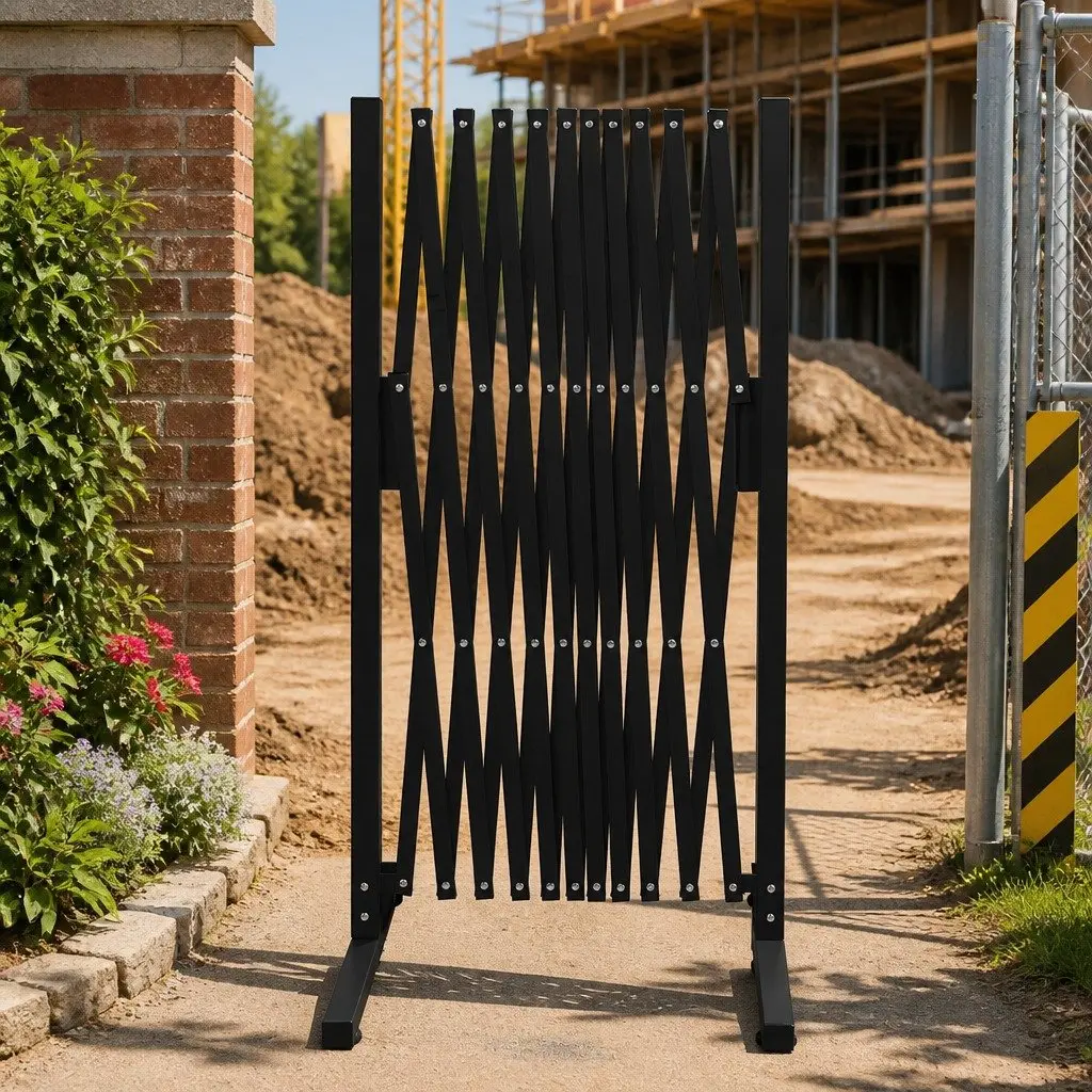 Expandable Safety Barrier Gate Aluminium Fence Work Site 46-330cm Portable