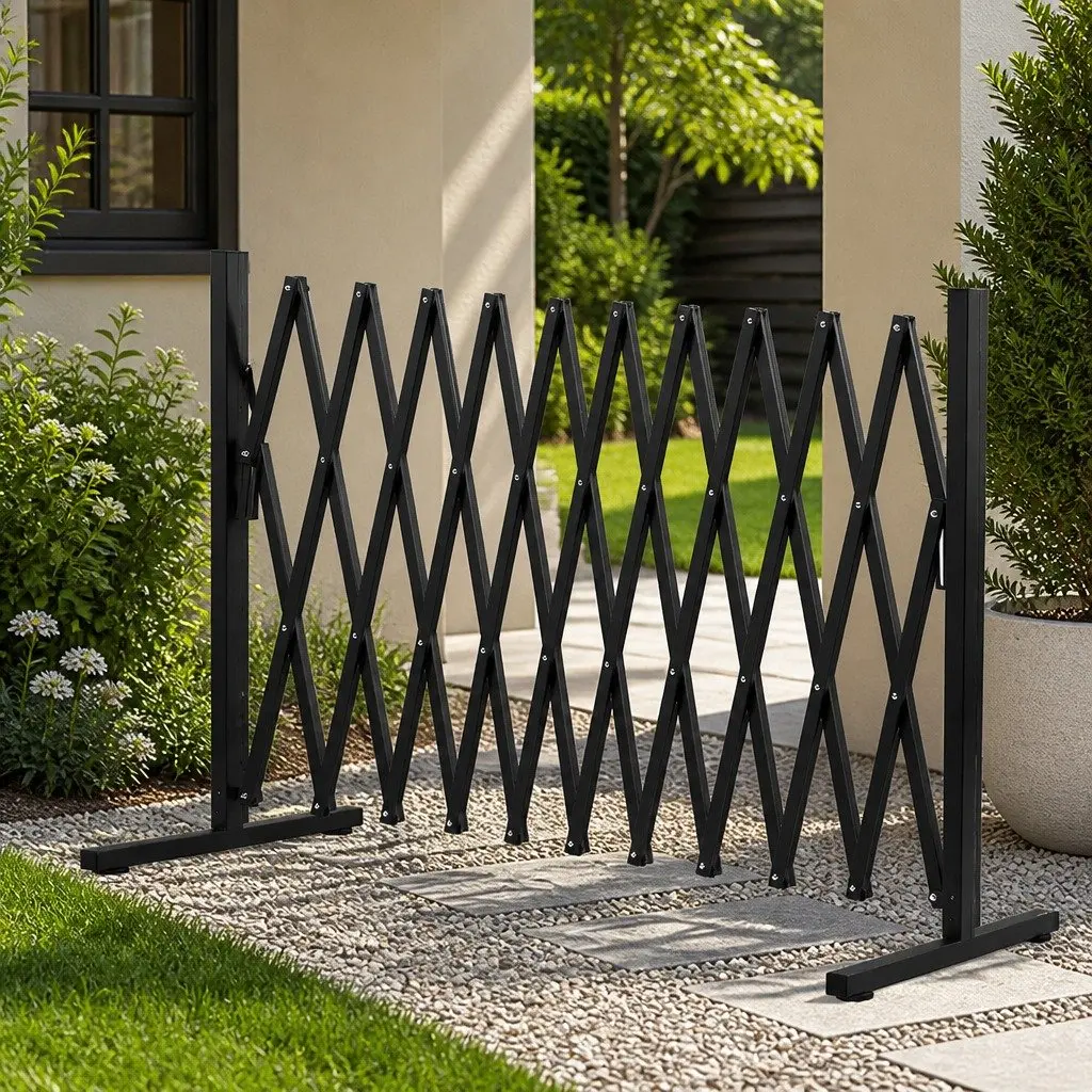 Expandable Safety Barrier Gate Aluminium Fence Work Site 46-330cm Portable