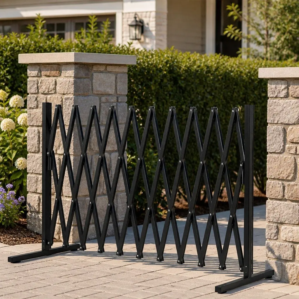 Expandable Safety Barrier Gate Aluminium Fence Work Site 46-330cm Portable