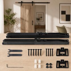 Barn Door Damper Kit Specs: 31cm x 3cm, Durable PP Material