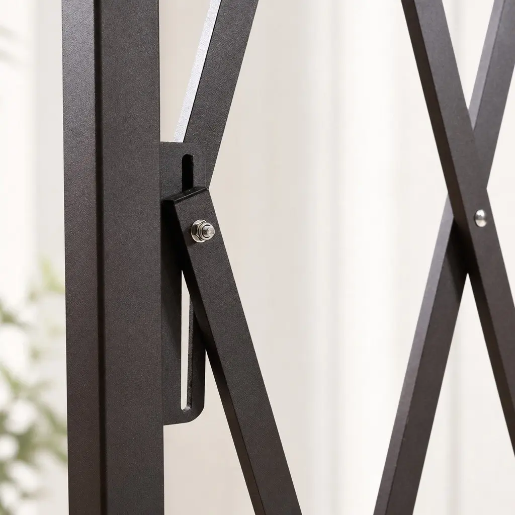 Expandable Barrier Gate for Home Use Adjustable Foldable Brown