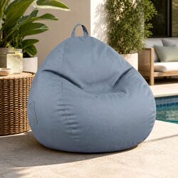 Bean Bag Chair Cover, Grey, 600D Polyester, 83x87x77 cm