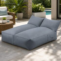 Bean Bag Chair Cover: 2-Seater, 600D Polyester, Grey