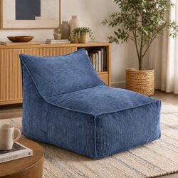 Specifications of L-Shaped Blue Corduroy Bean Bag Cover