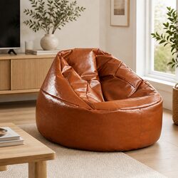 Specifications of the Tan PU Leather Bean Bag Chair Cover