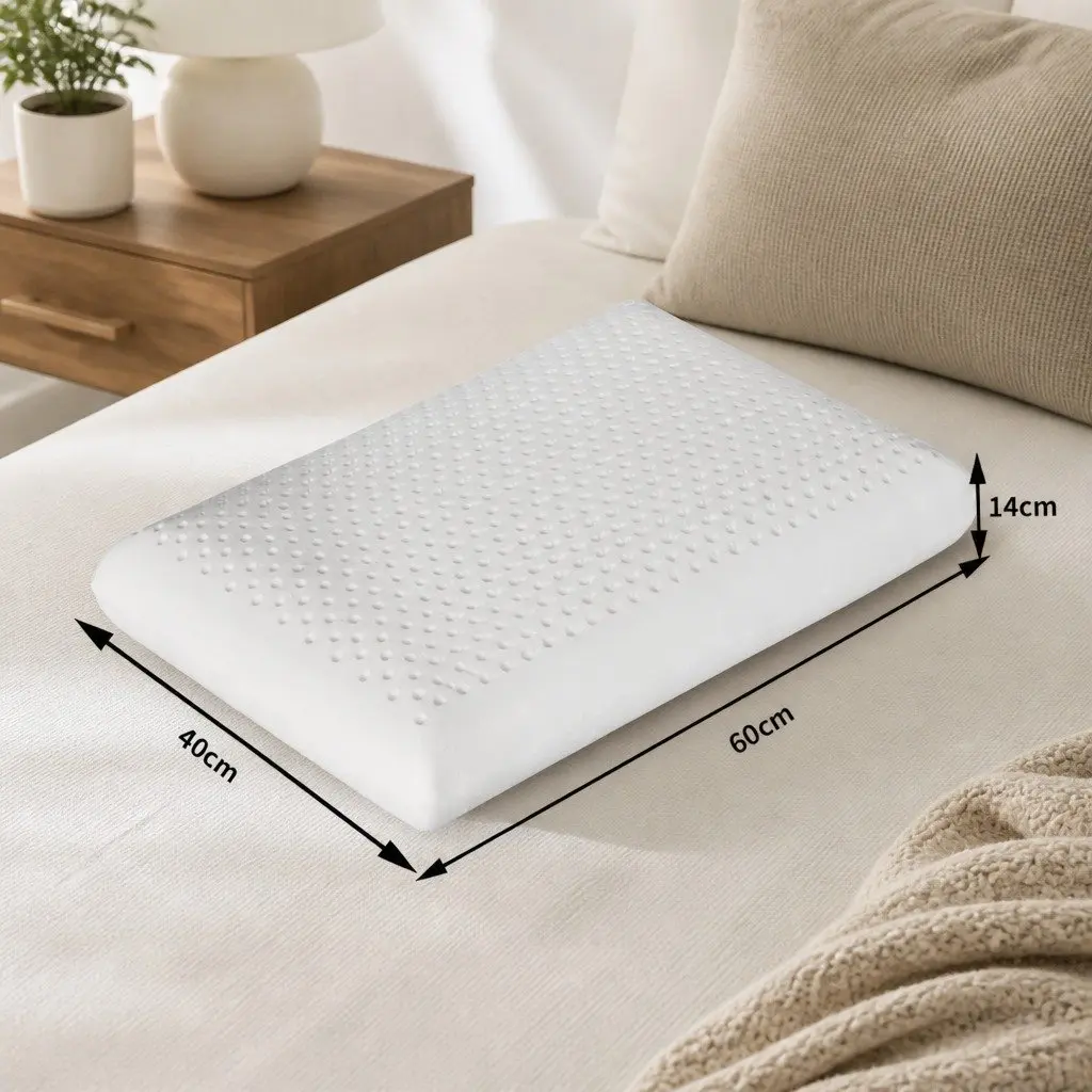 Natural Latex Pillow for Sleep 60cm x 40cm Pair