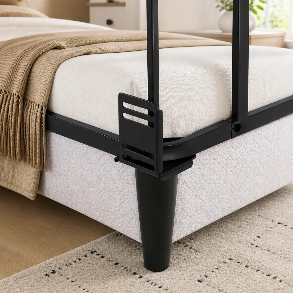King Size Metal Bed Frame with Fabric Cover