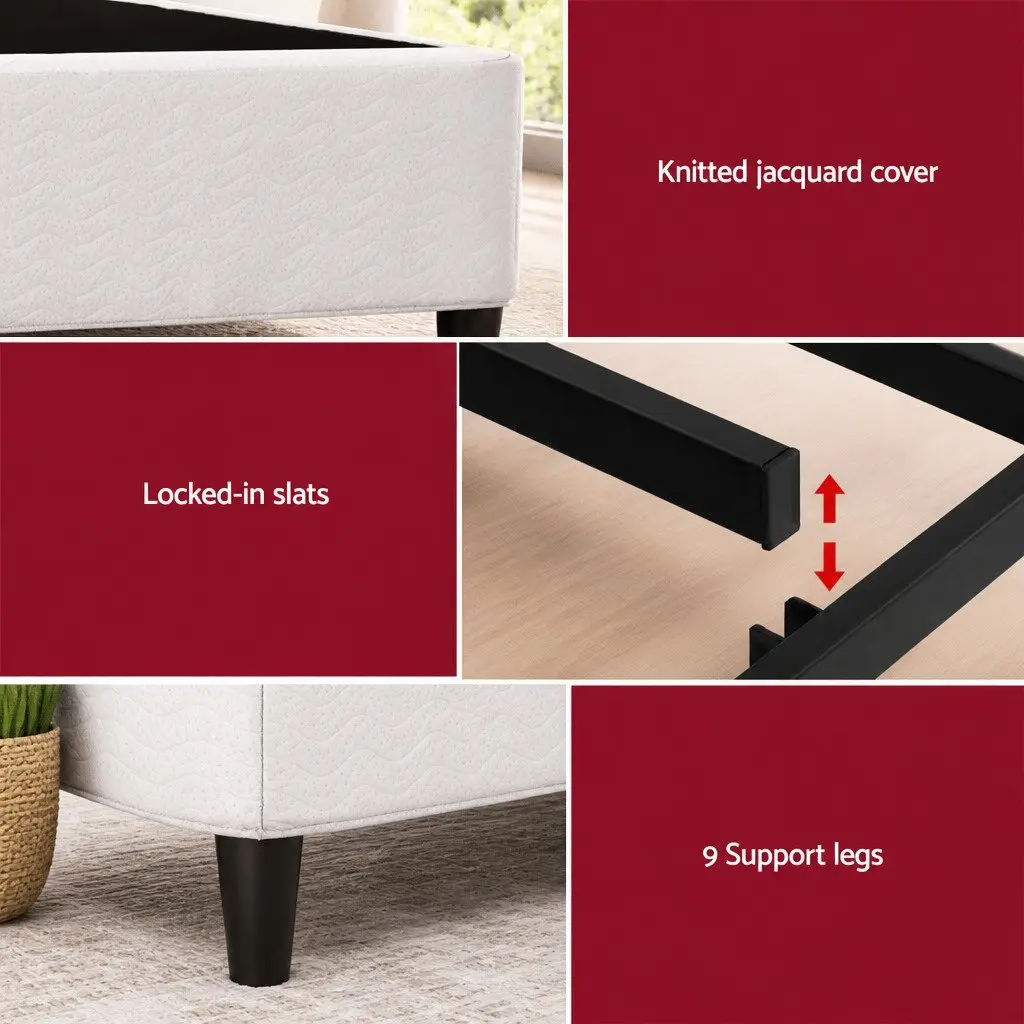 King Size Metal Bed Frame with Fabric Cover